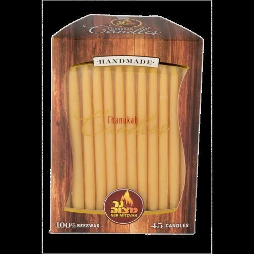 100% All Natural Beeswax Chanukah Candles set of 45 Hand Made