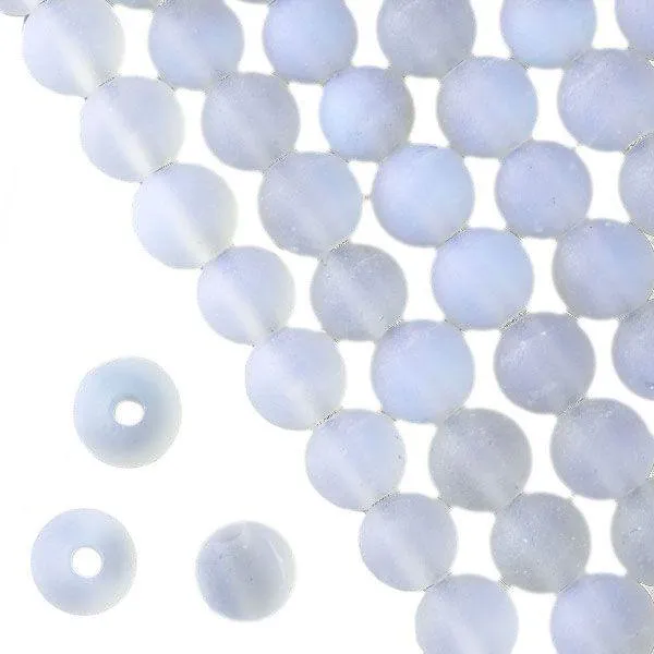 10mm Matte Gemstone Strands with 2.5mm Hole - Opalene (approximately 21 beads)