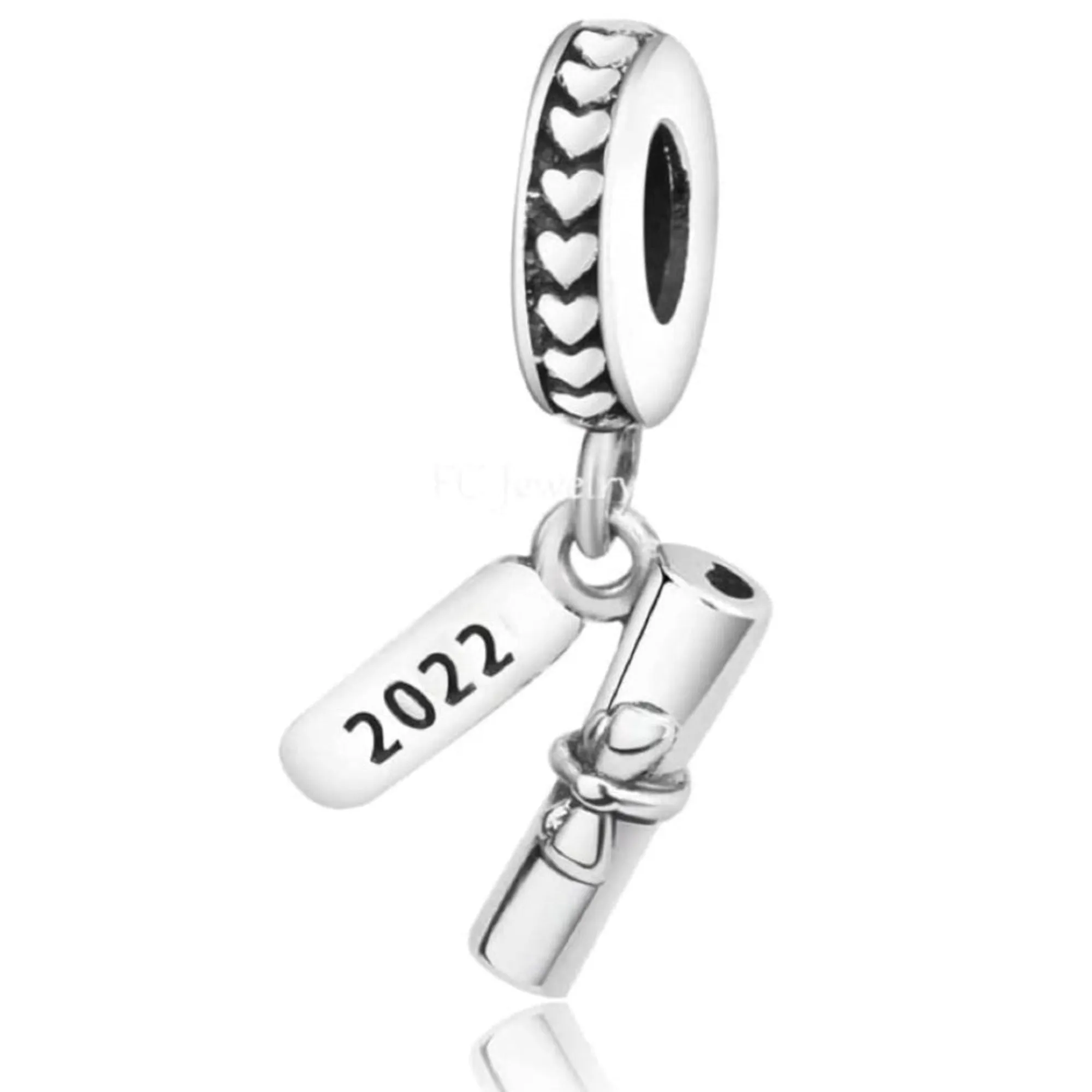 2022 Graduation Diploma Dangle Pendant Charm