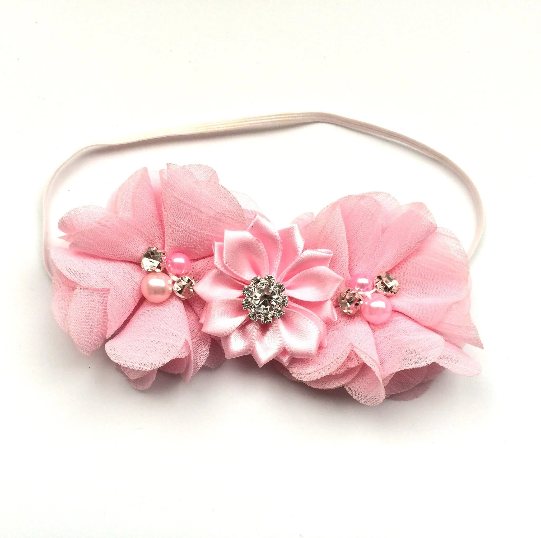 3 flower headband-pick your color