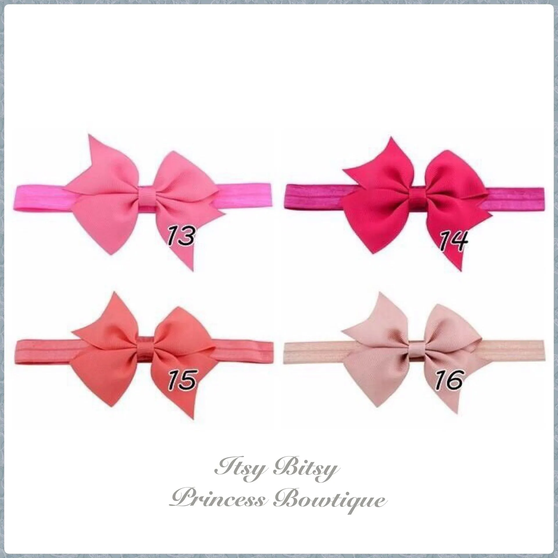 3.5 Inch Bow on Elastic headband