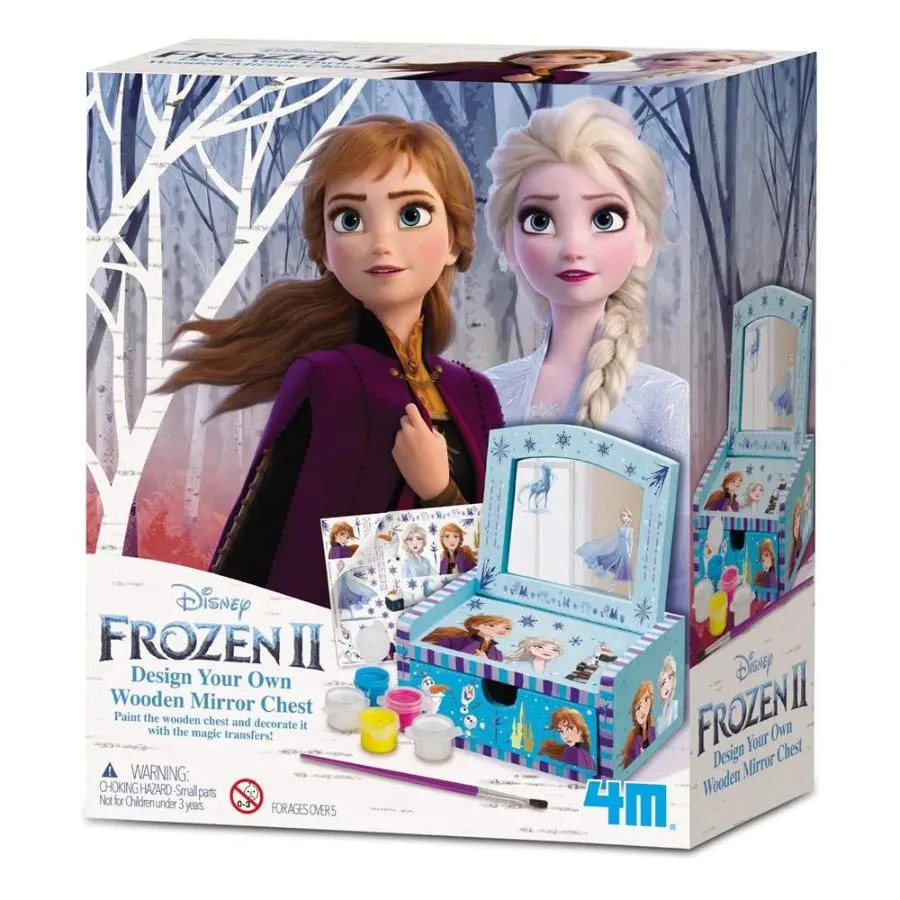 4M - Disney Frozen II: Design Your Own Wooden Mirror Chest