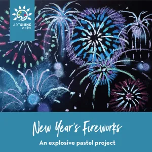 Art Kit   Video Tutorial | Winter | Pastel Project | New Year's Fireworks (Specialty Box) 🔰