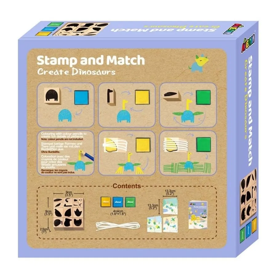 Avenir - Stamp & Match: Create Dinosaurs