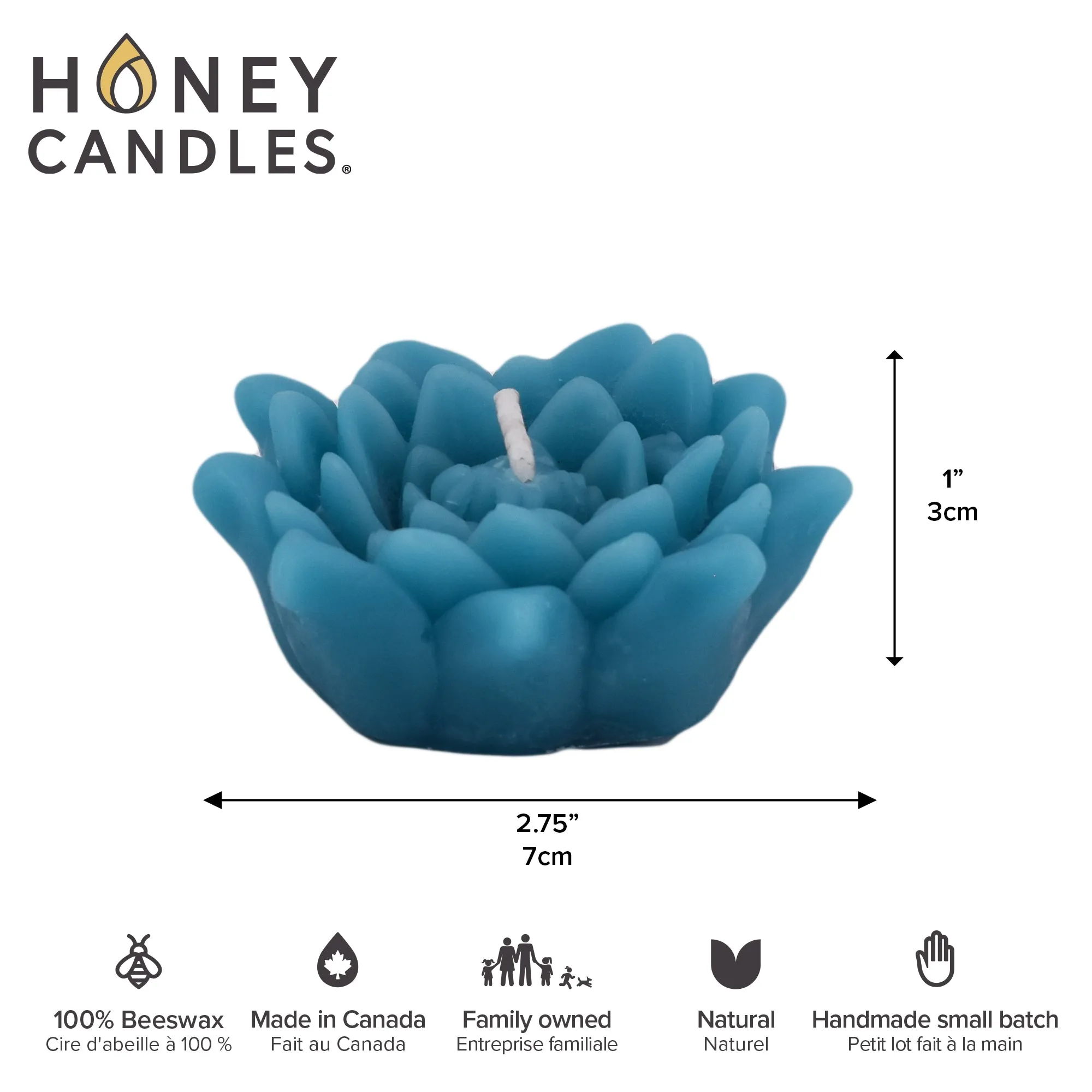 Beeswax Floating Lotus Candles - Tranquil