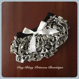 Black and White Damask Bloomers