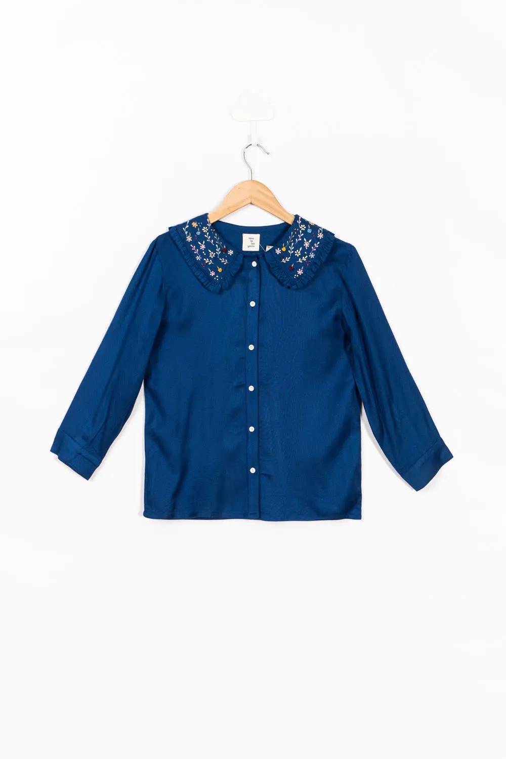 Blue Embroidered Shirt