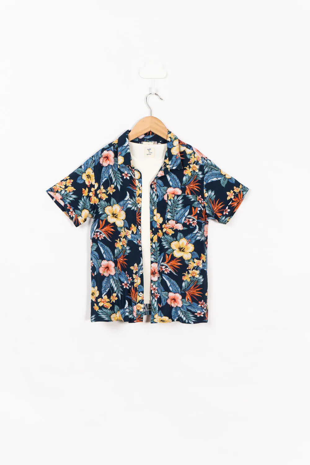 Blue Floral Shirt