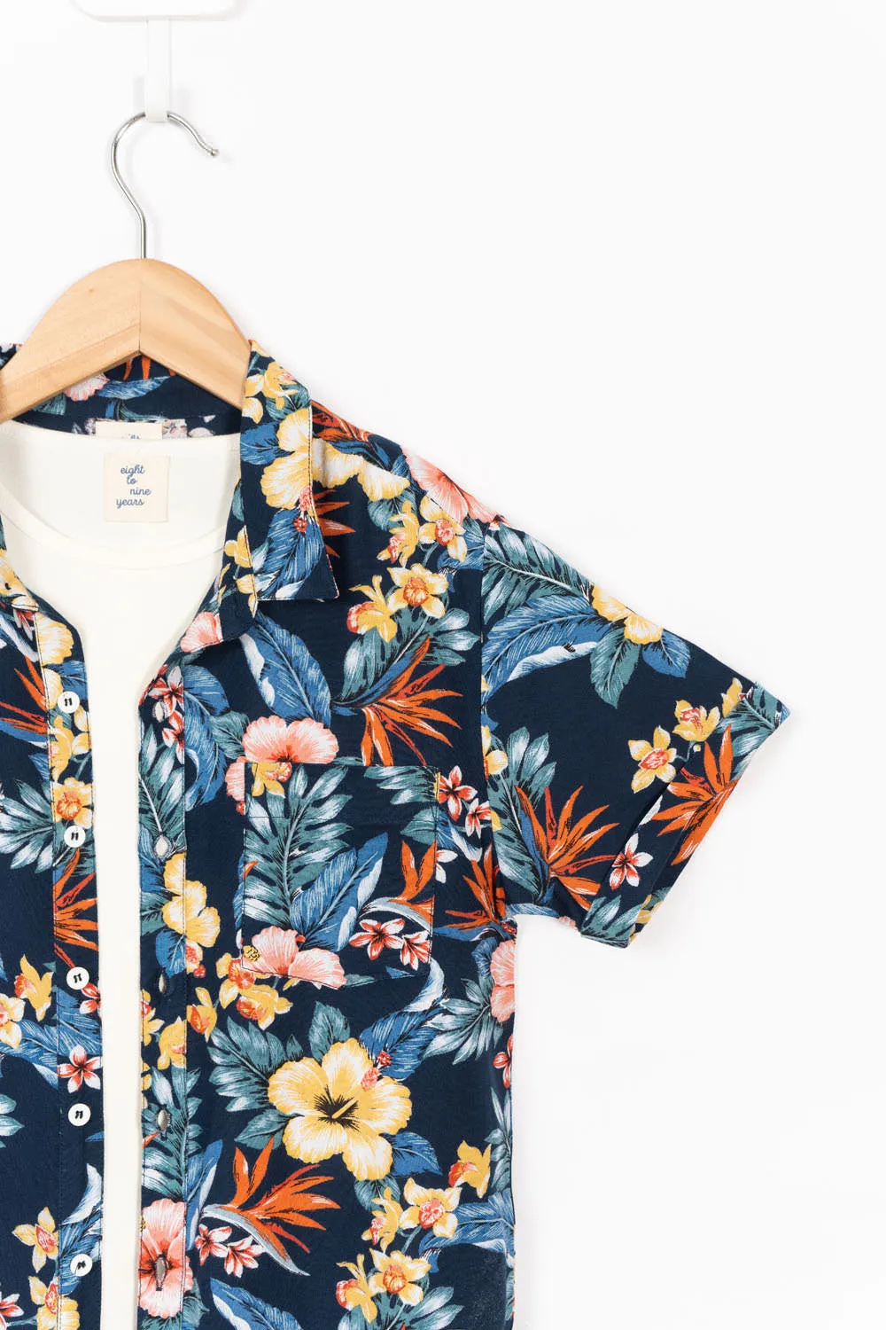 Blue Floral Shirt