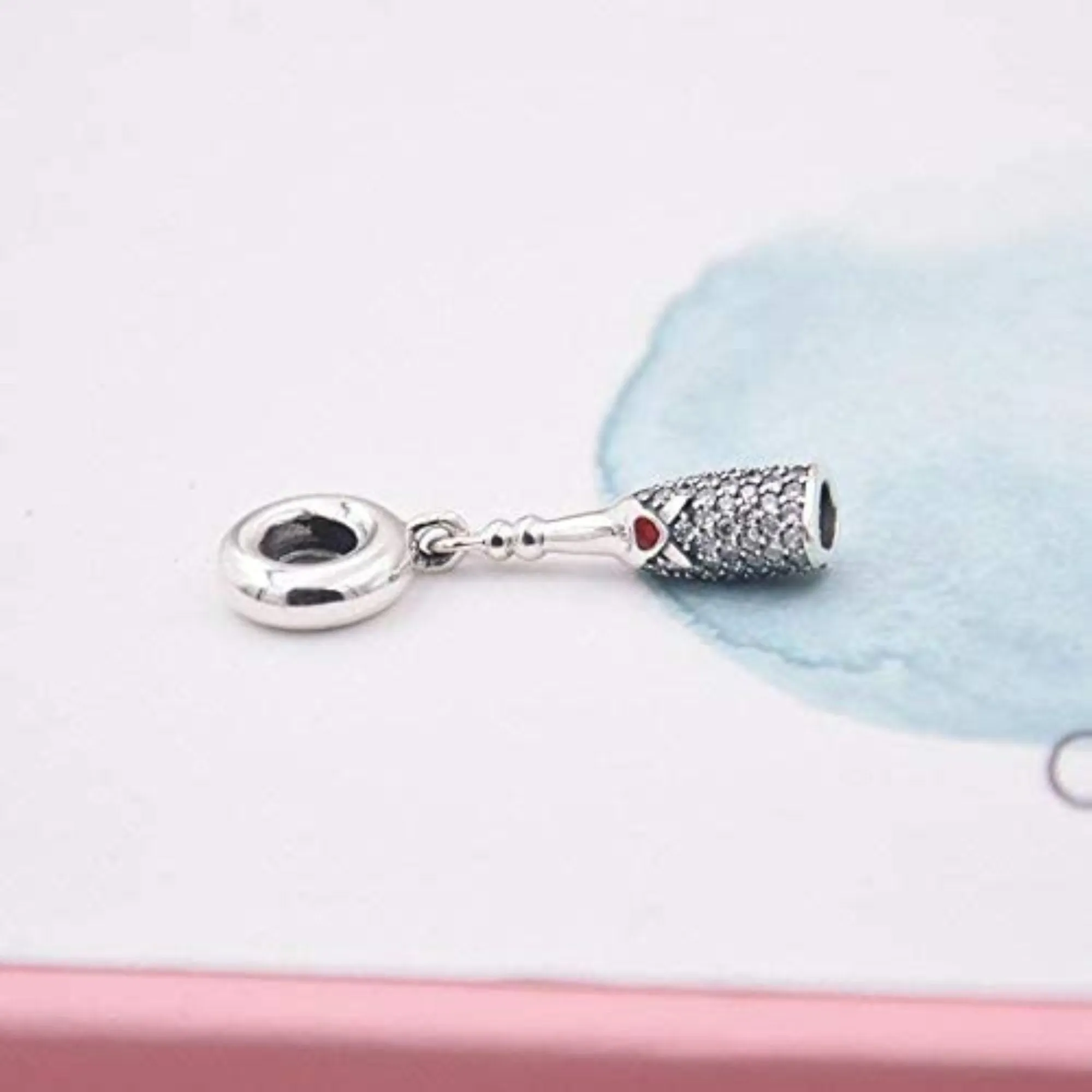 Champagne Bottle Drink Dangle Pendant Charm