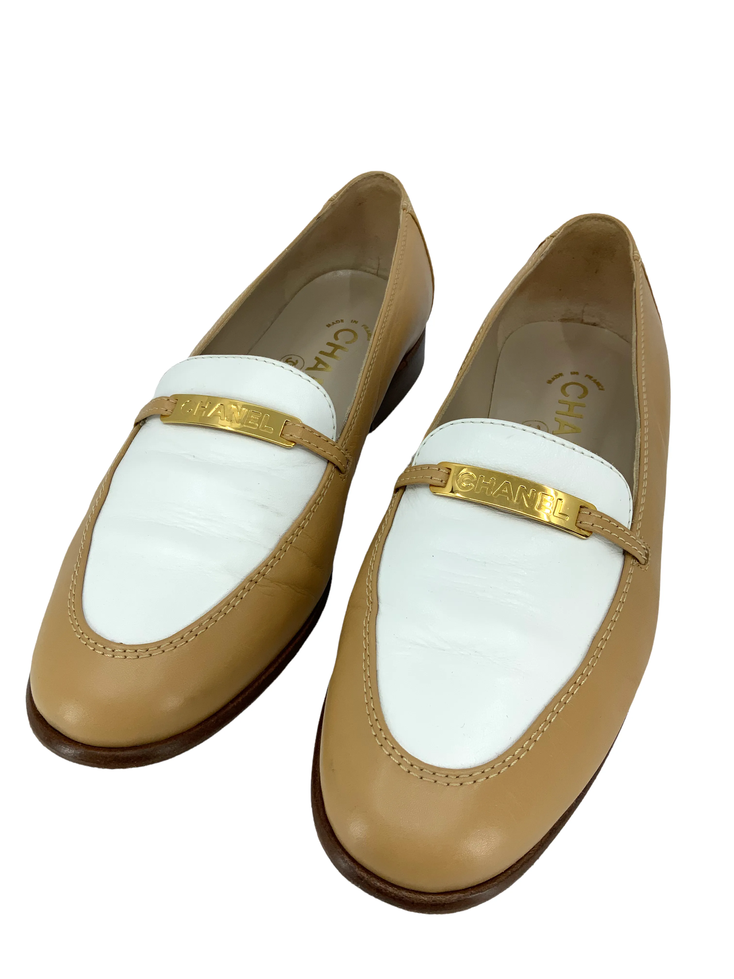 CL Vintage Calfskin Finition Main Loafers Size 7.5