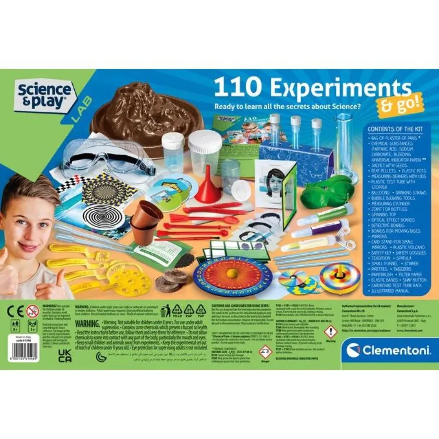 Clementoni - Science and Play: 110 Experiments Science Kit