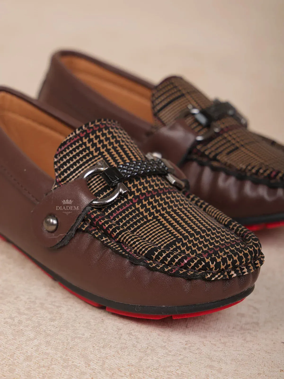 Dark Brown Leather Loafers for Boys