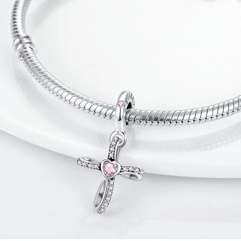 Diamante Cross Charm