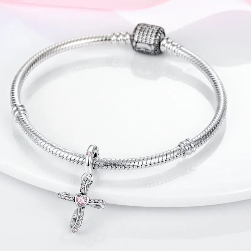 Diamante Cross Charm