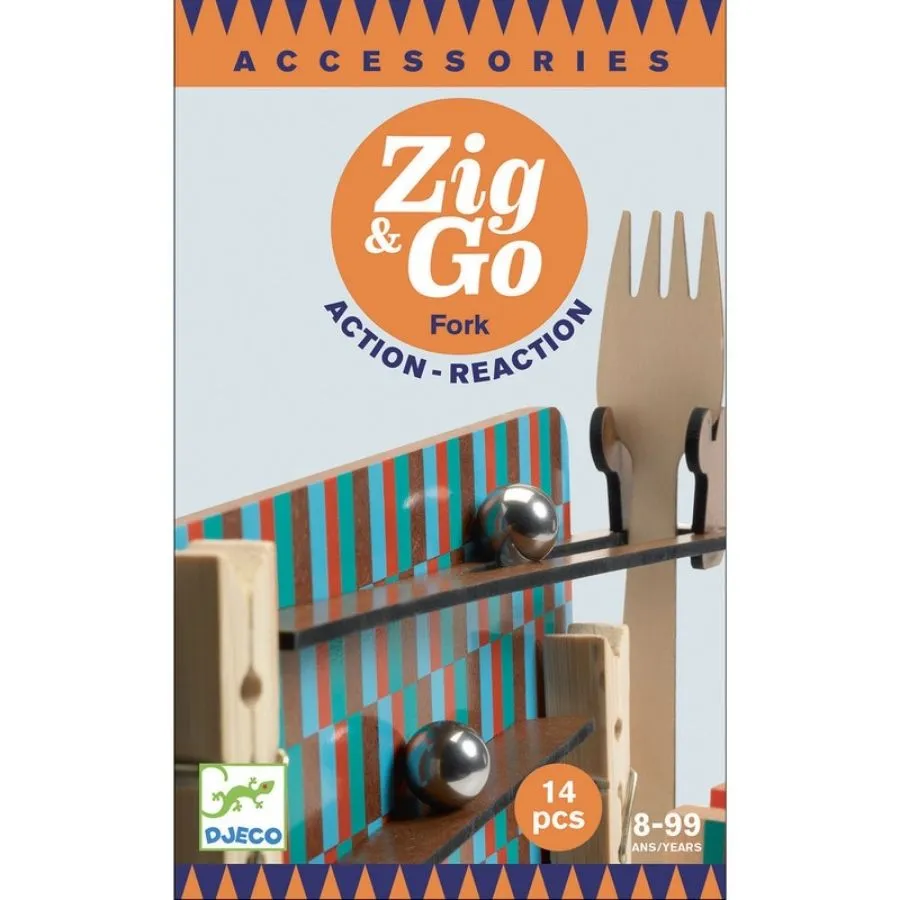 Djeco - Zig & Go Fork 14 piece Set | Action Reaction Accessories