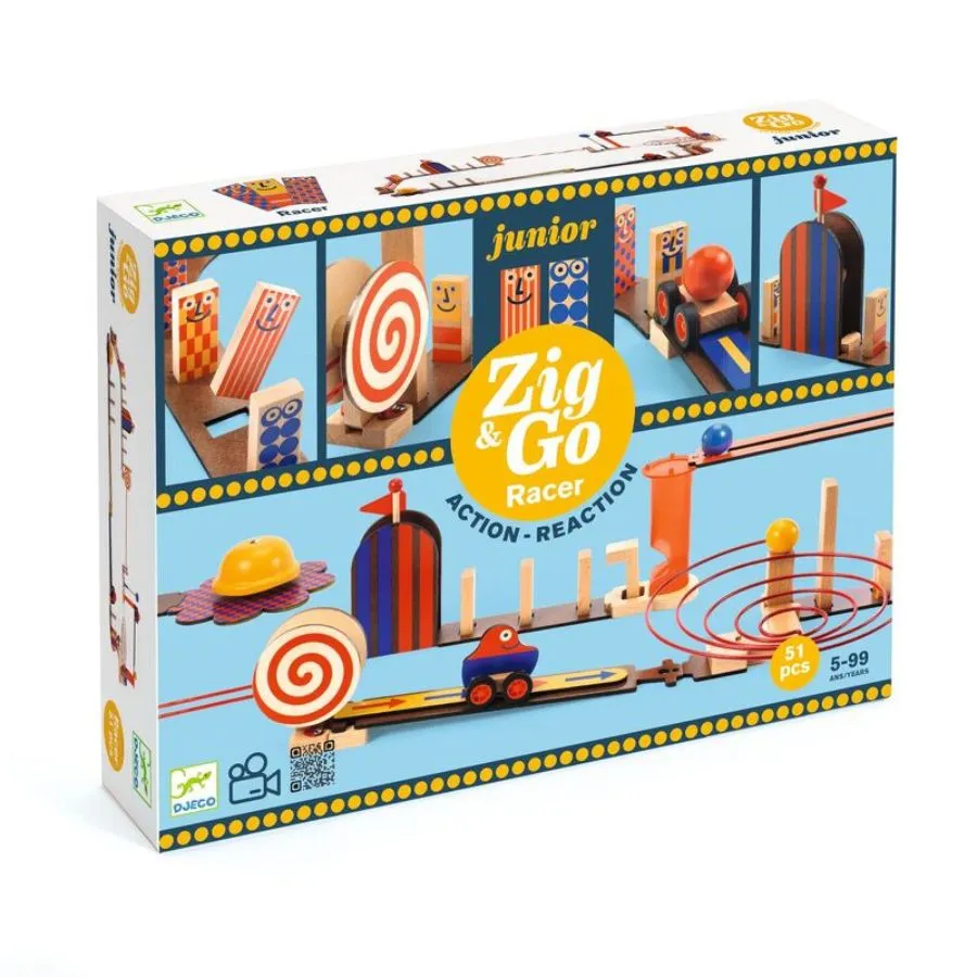 Djeco - Zig & Go Junior 51 piece Racer Set