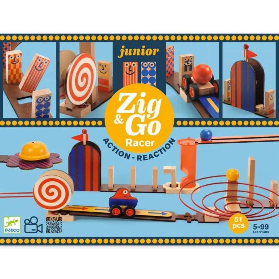 Djeco - Zig & Go Junior 51 piece Racer Set