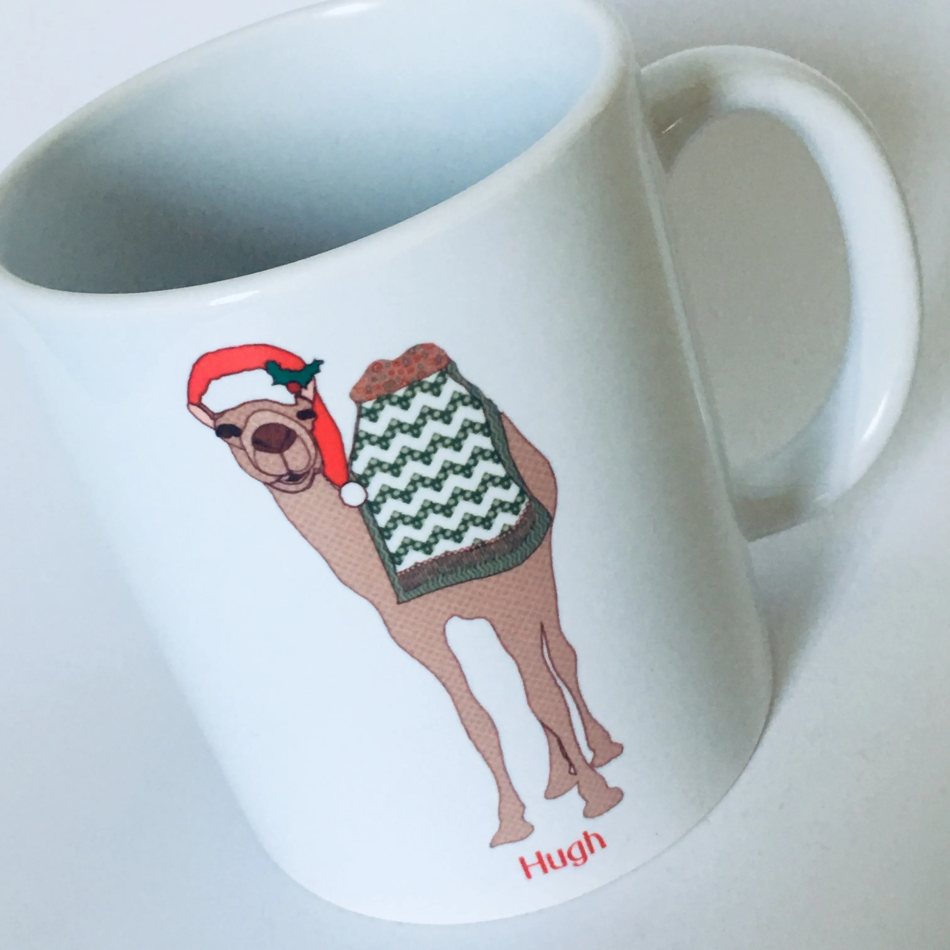 Festive Camel Family Mugs – Personalised