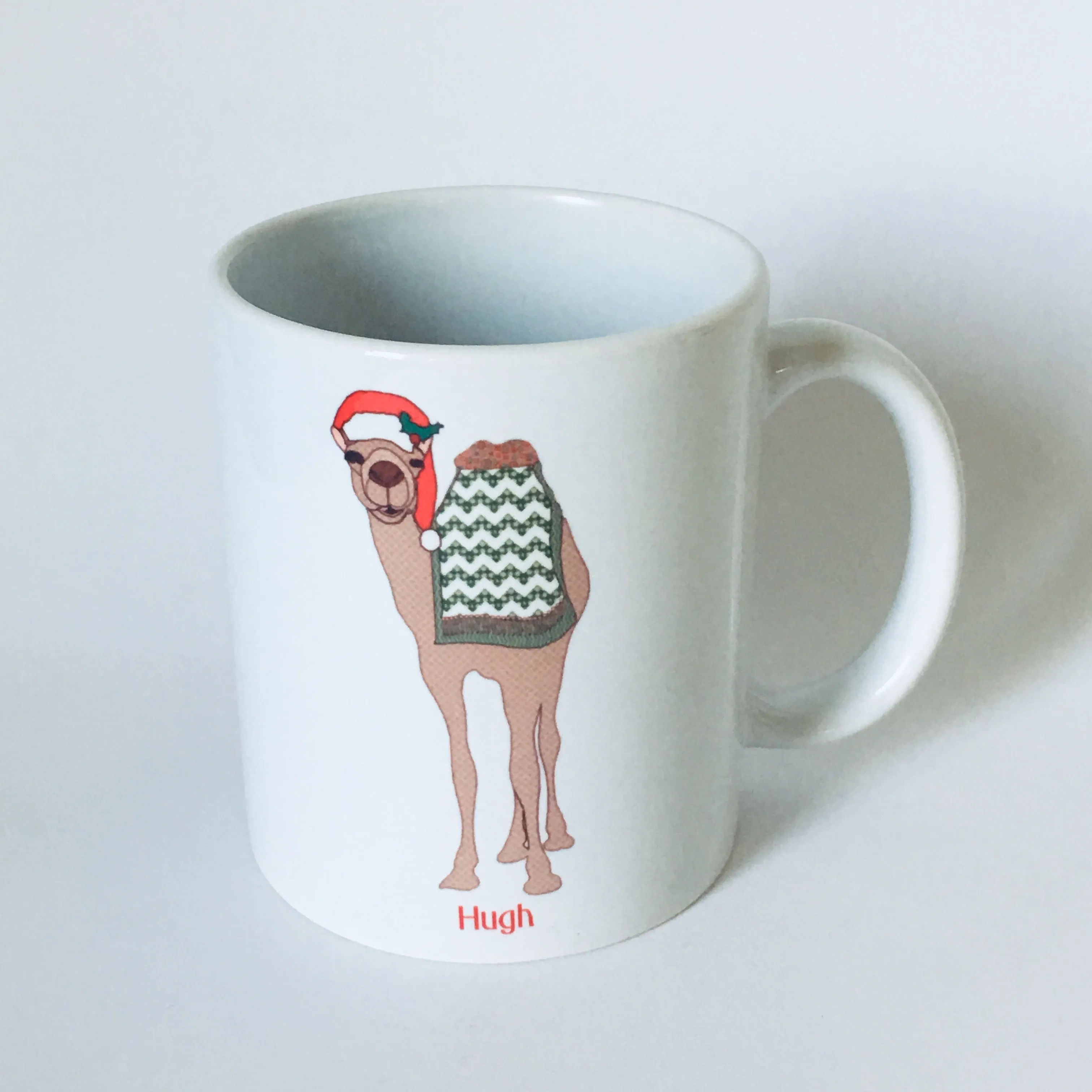 Festive Camel Family Mugs – Personalised