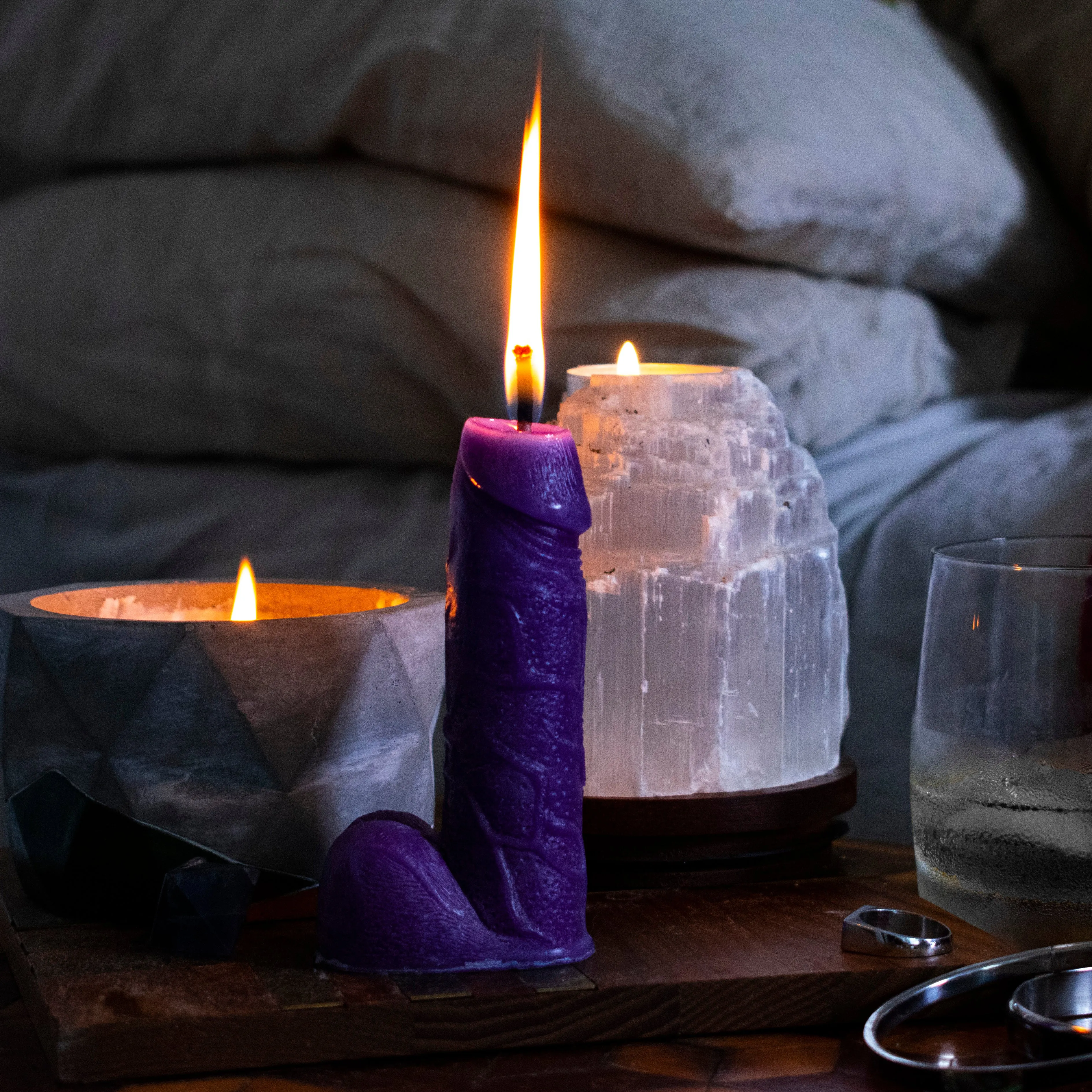 Flaming Hot Genitals - Vulva & Penis wax play Candles