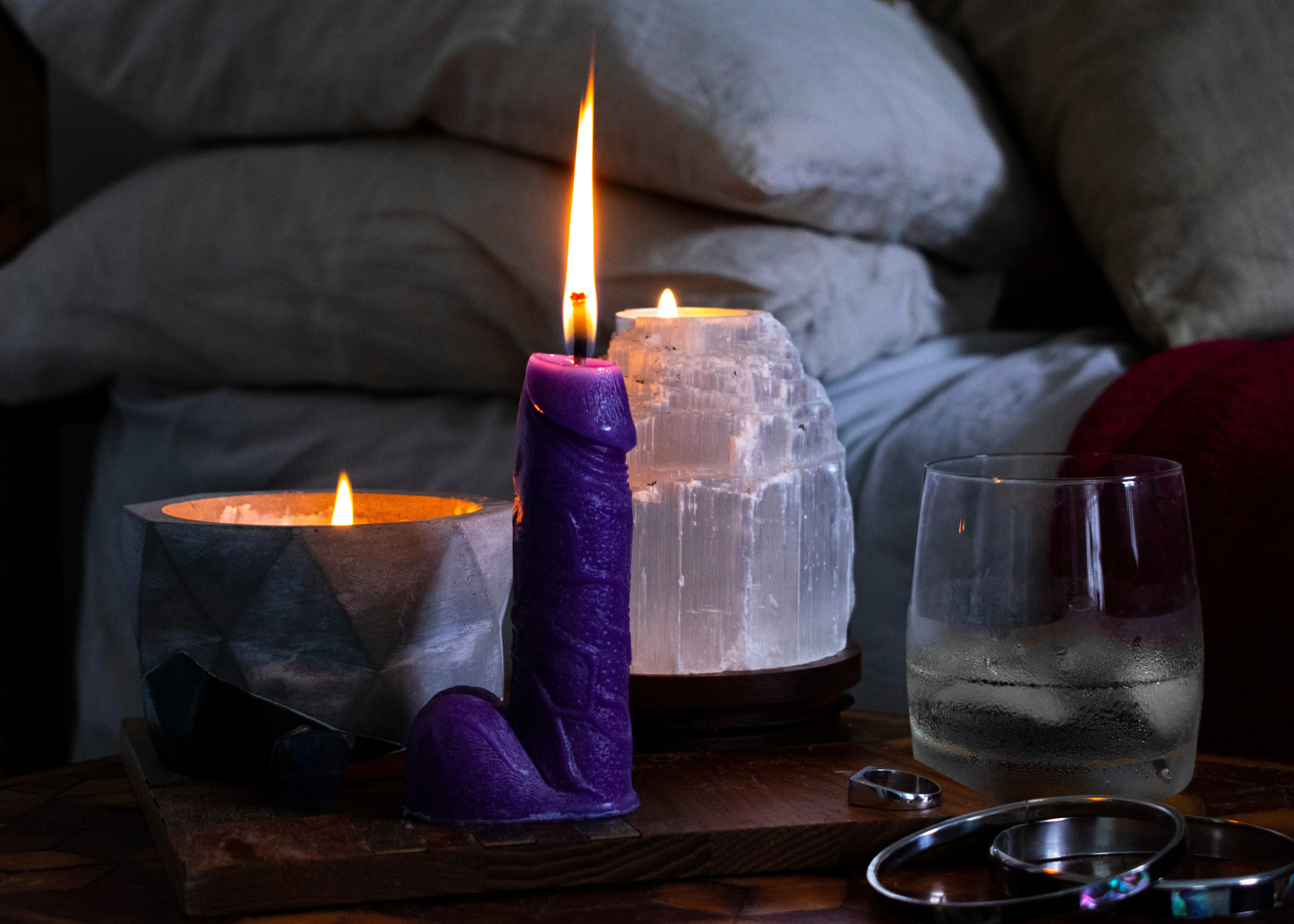 Flaming Hot Genitals - Vulva & Penis wax play Candles