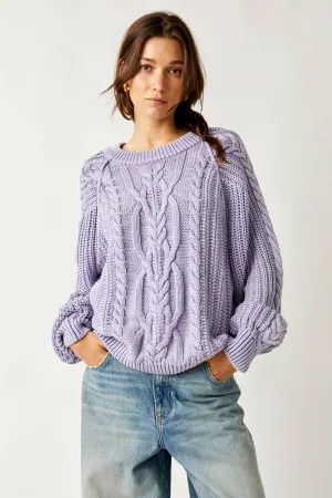 Frankie Cable Sweater Heavenly Lavender