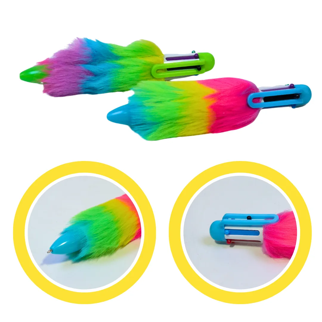 Fur Ballpoint Color Pen For Kids-1 (Random colors will be sent)