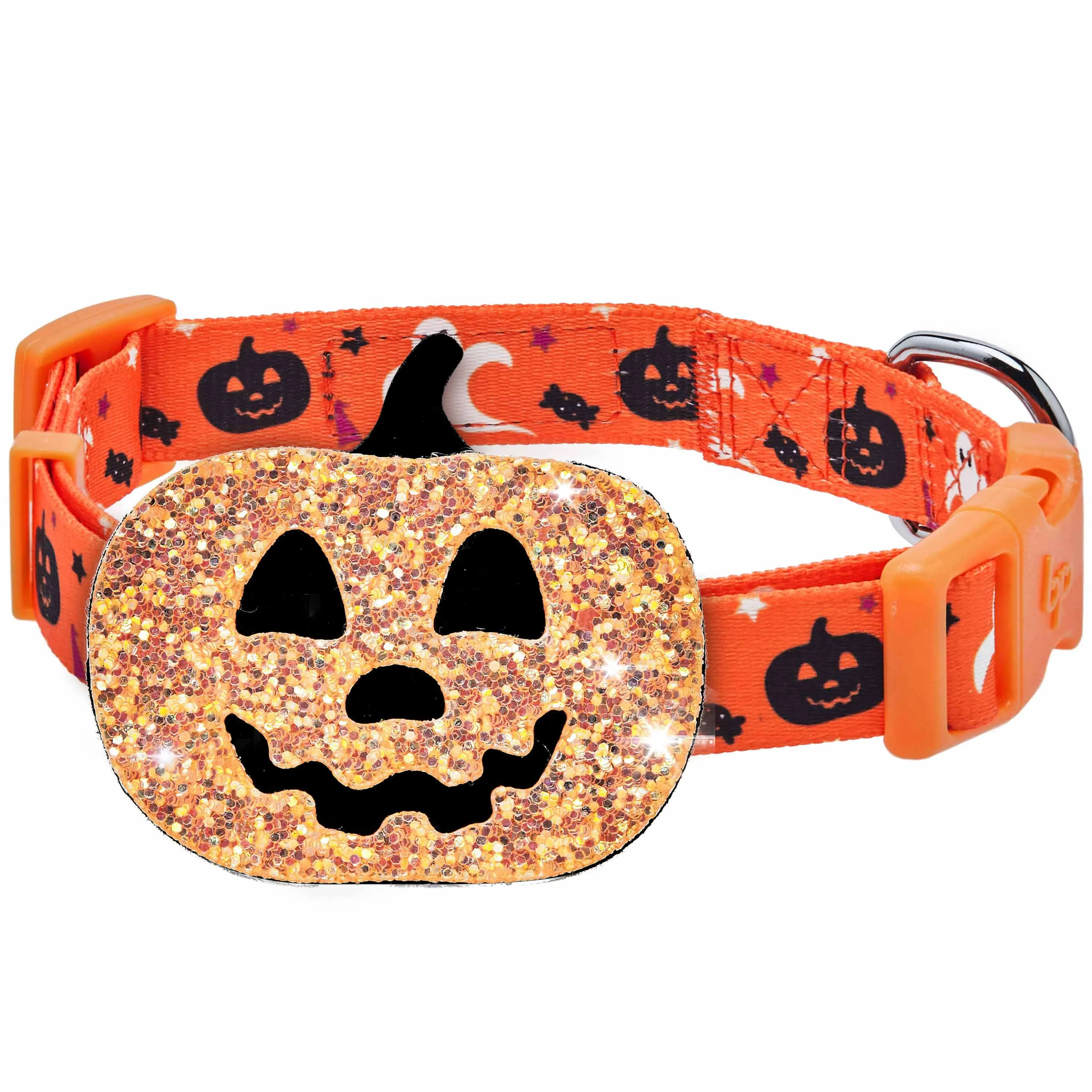 Halloween Party Dog Collar with Pumpkins, Bats and Ghosts Design