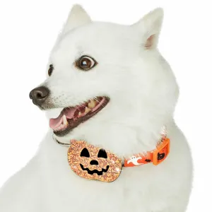 Halloween Party Dog Collar with Pumpkins, Bats and Ghosts Design