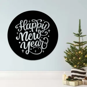 Happy New Year - Metal Wall Art