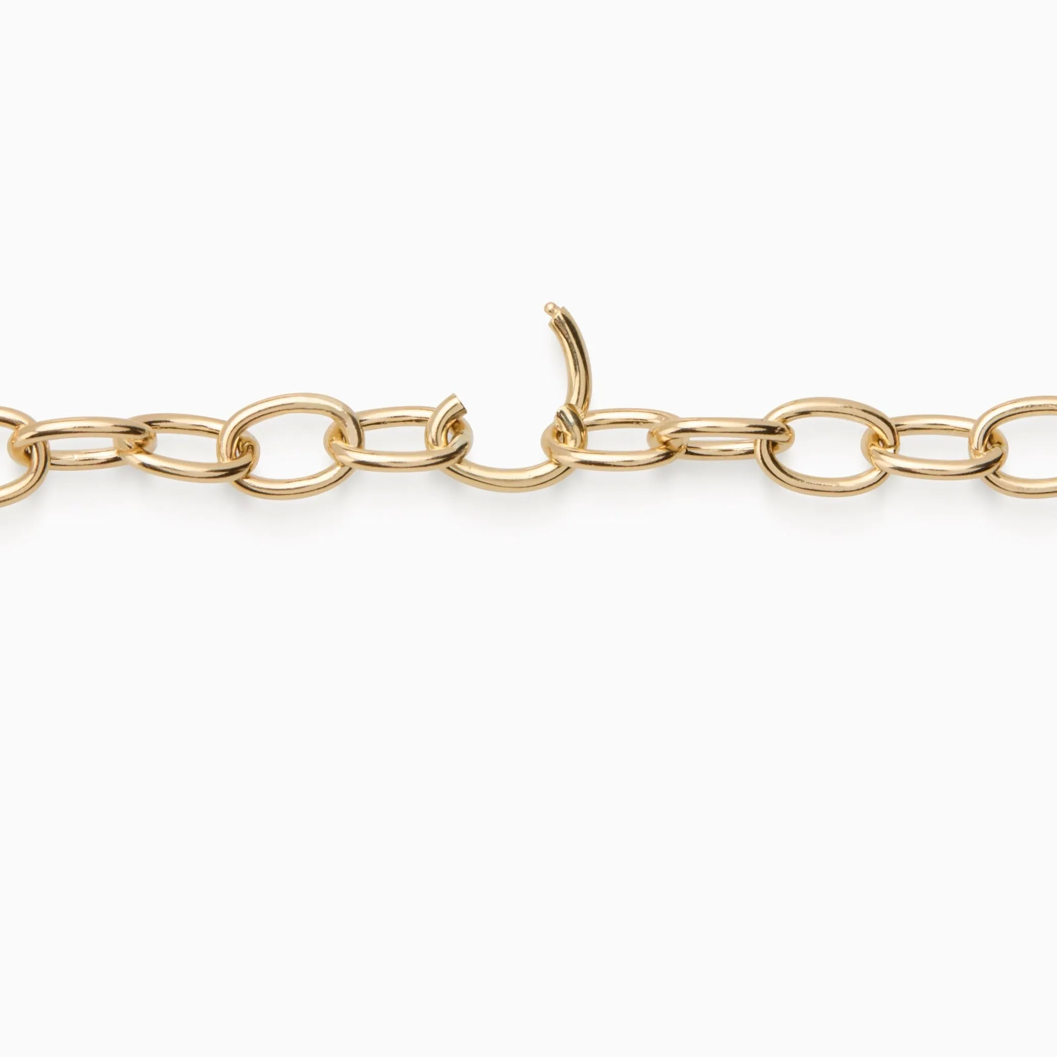 Hinge Link Charm Bracelet | Gold