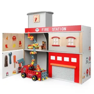 Large Wooden Fire Station and Building