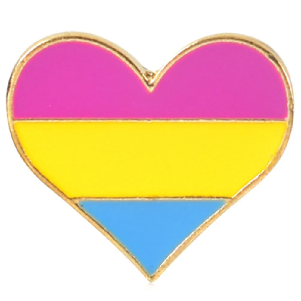 [LGBTQ ] Pansexual Heart, Enamel Brooch Pin