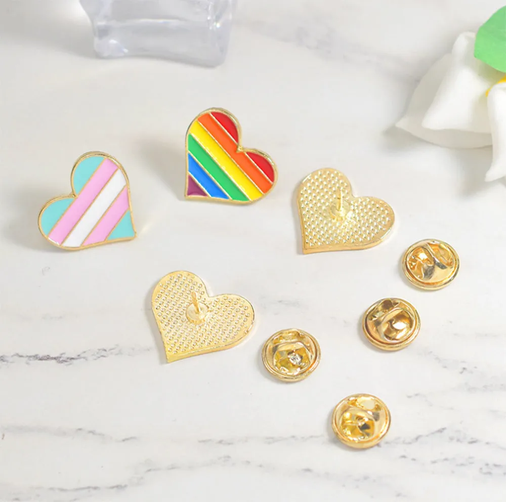 [LGBTQ ] Pansexual Heart, Enamel Brooch Pin