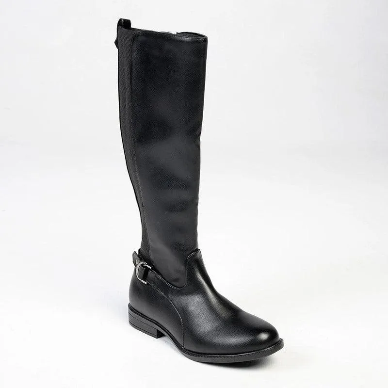 Madison Gina Long Boot With Gusset - Black