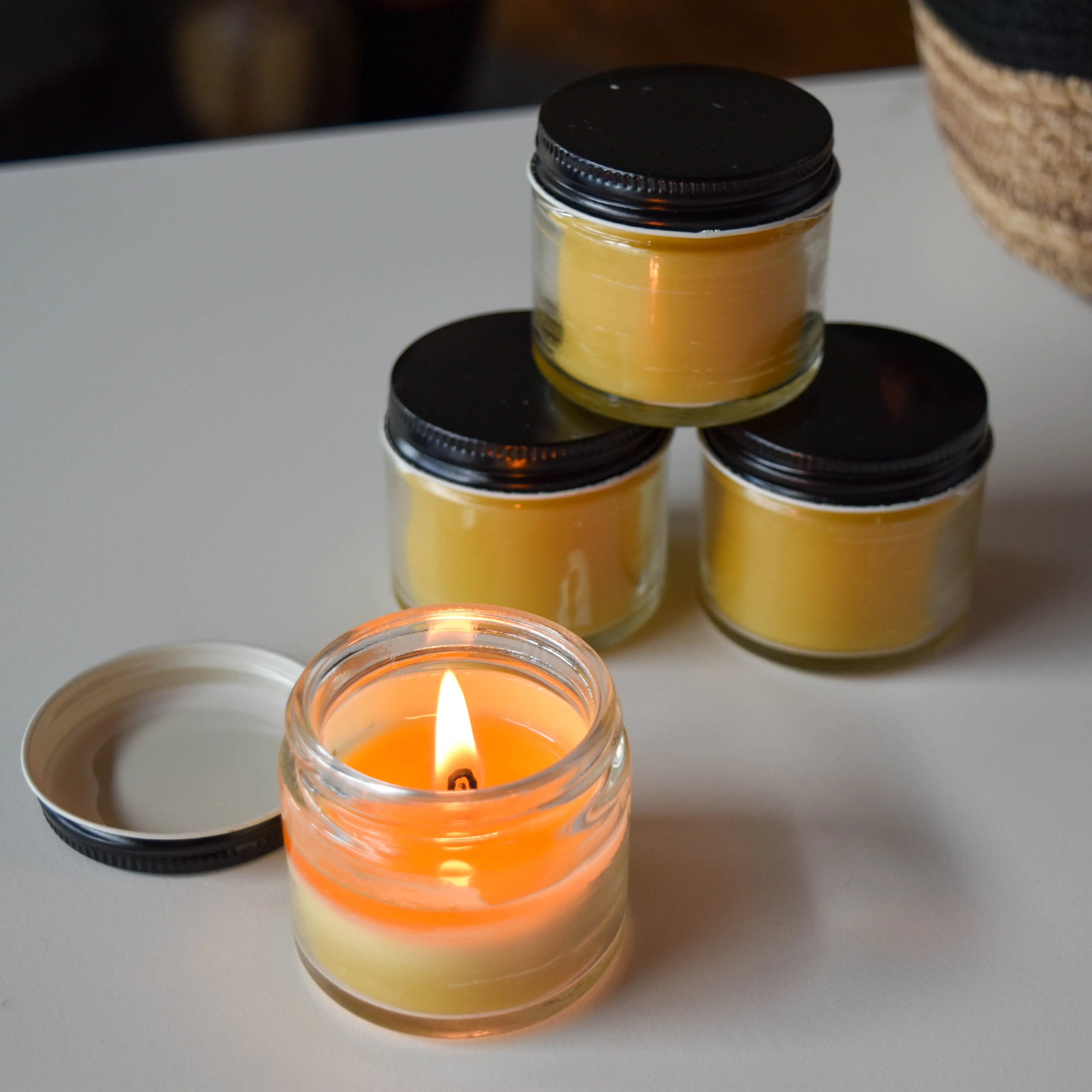 Natural Beeswax Jar Candle