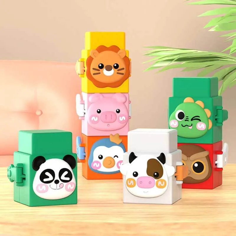 Pressable Animal Stacking Blocks