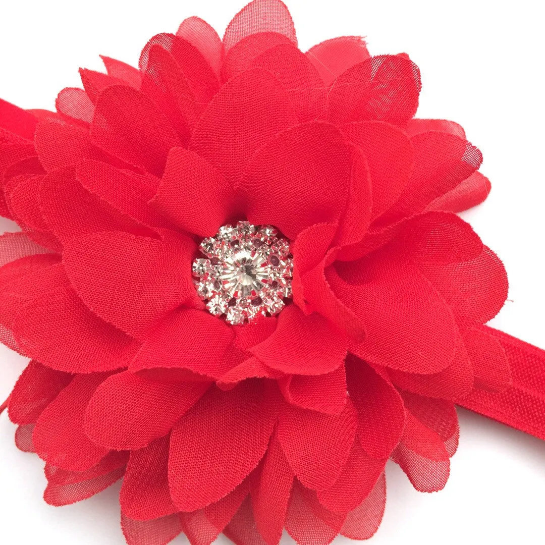 Red Chiffon Headband