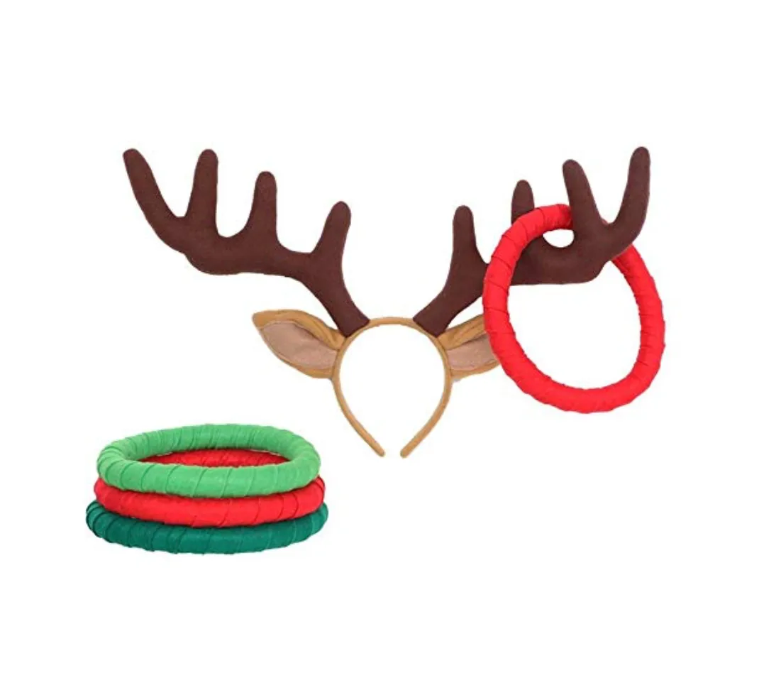 Reindeer Headband Ring Toss Game