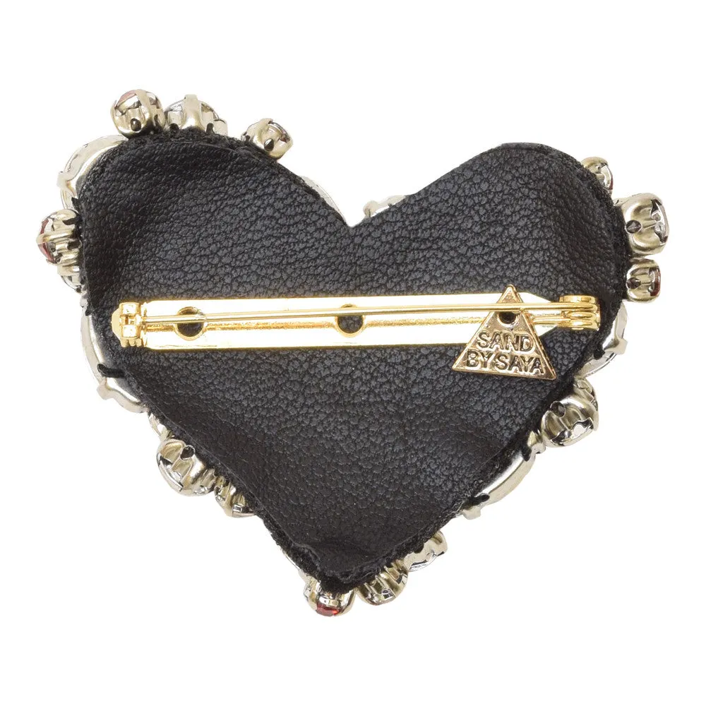 Rhinestone Chelsea Heart - Brooch