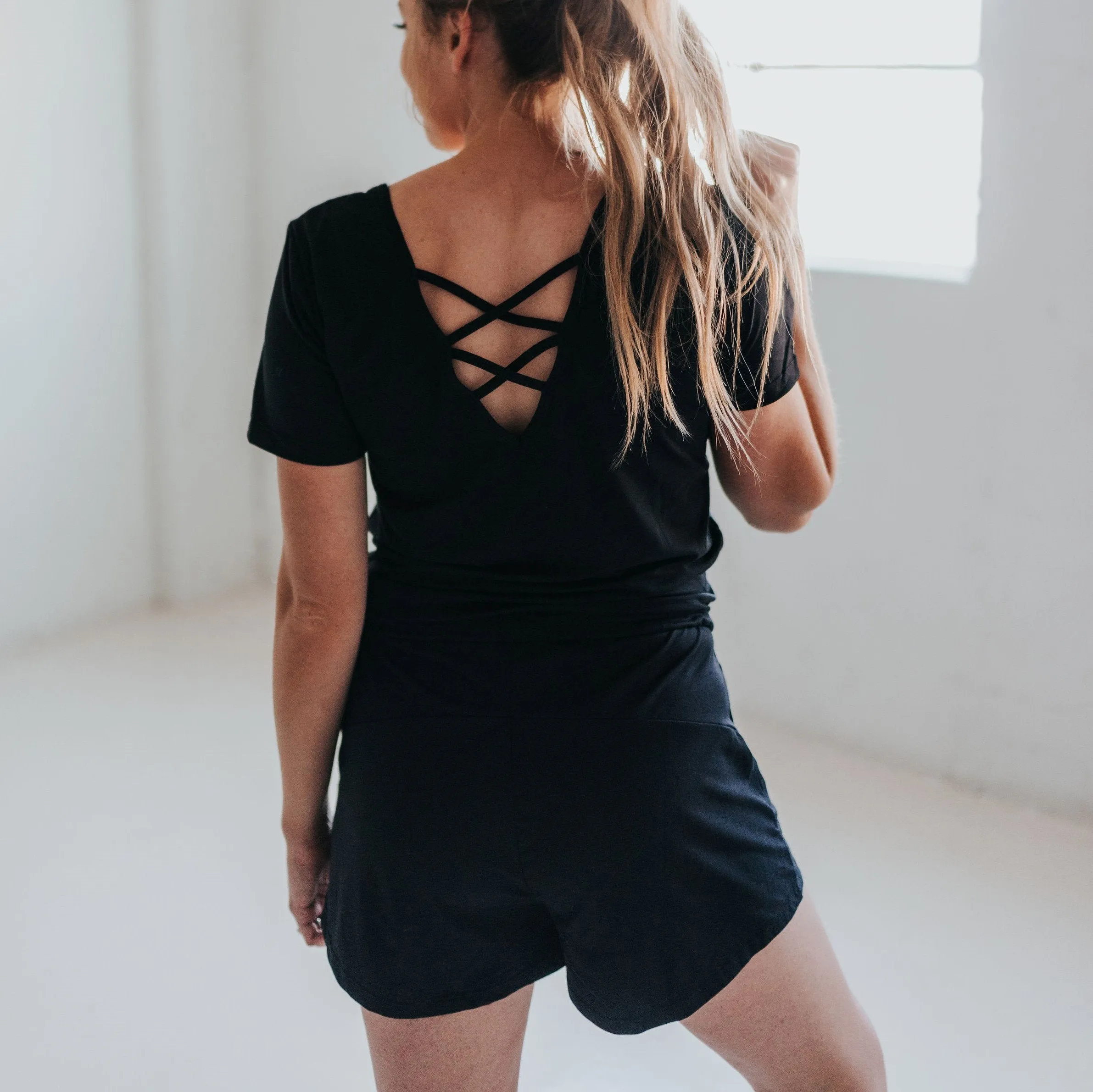 Strappy Romper - Black