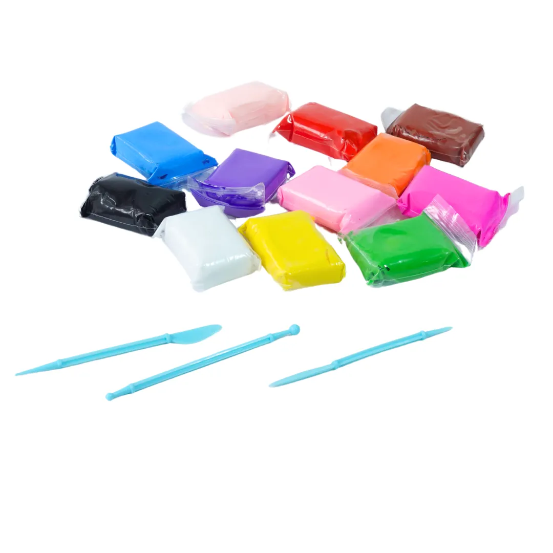 Super Light DIY Pack of 12 Air Dry Clay with 3 Tools