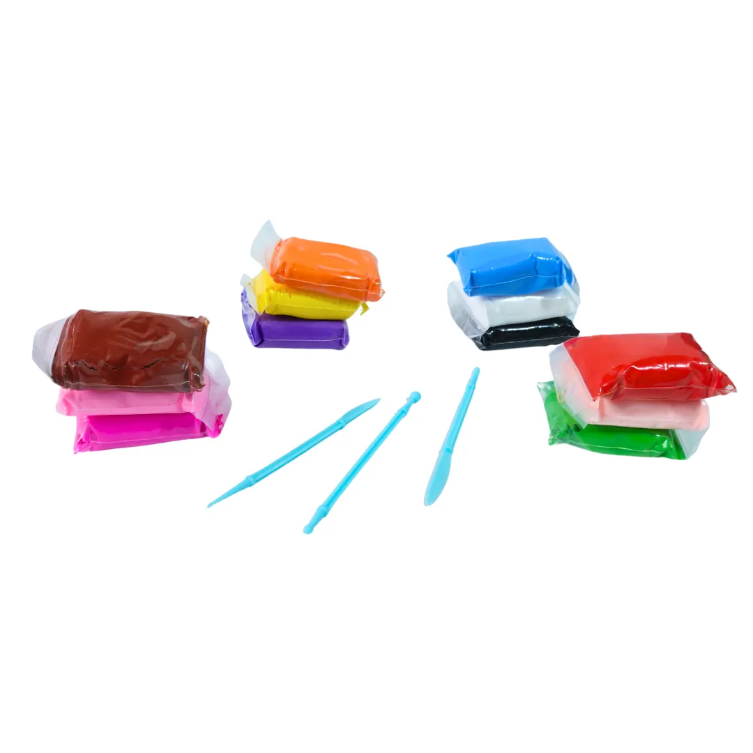 Super Light DIY Pack of 12 Air Dry Clay with 3 Tools