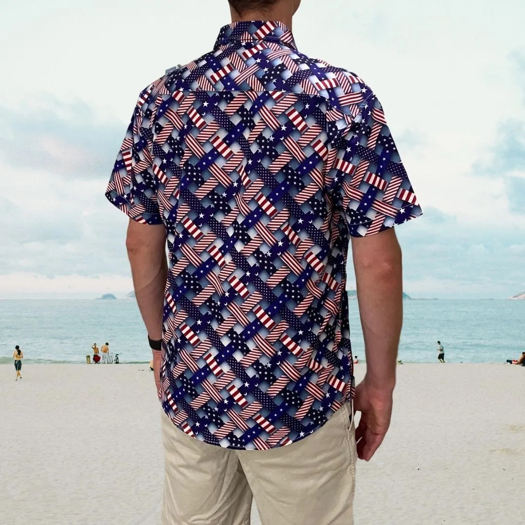 Super Stretch - Freedom Friday Hawaiian Shirt