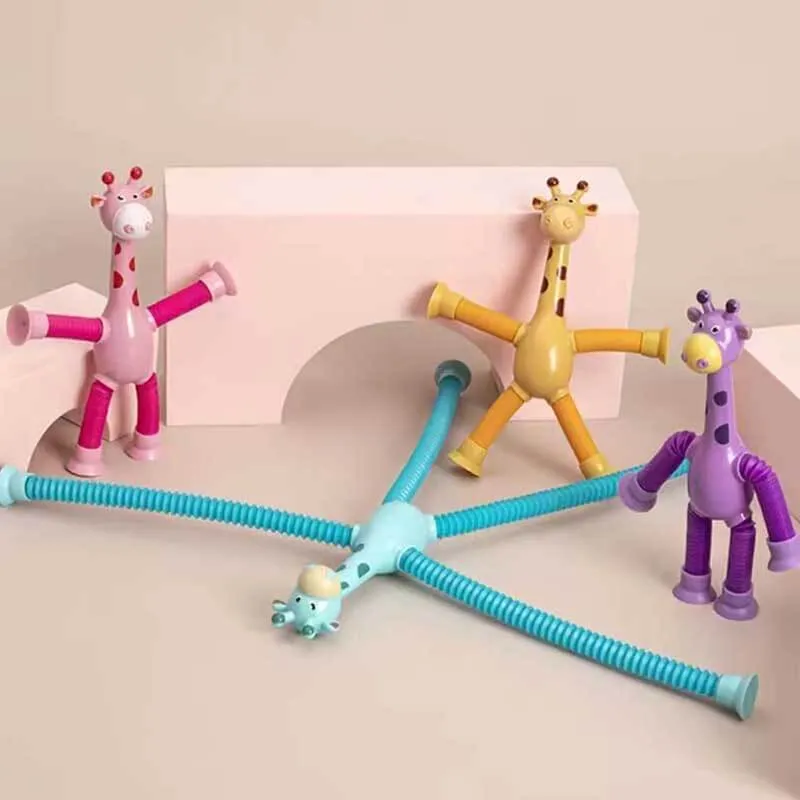 Telescopic Suction Cup Giraffe Toy