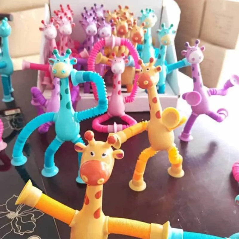 Telescopic Suction Cup Giraffe Toy