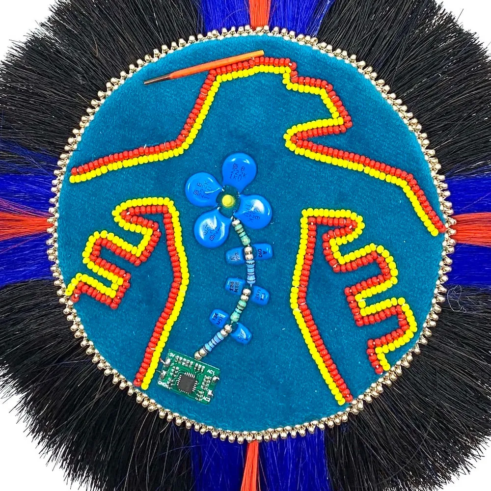 Thunderbird Beadwork Bling Neckpiece by Barry Ace