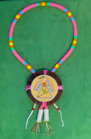 Thunderbird Medicine Bling Beadwork Neckpiece by Barry Ace