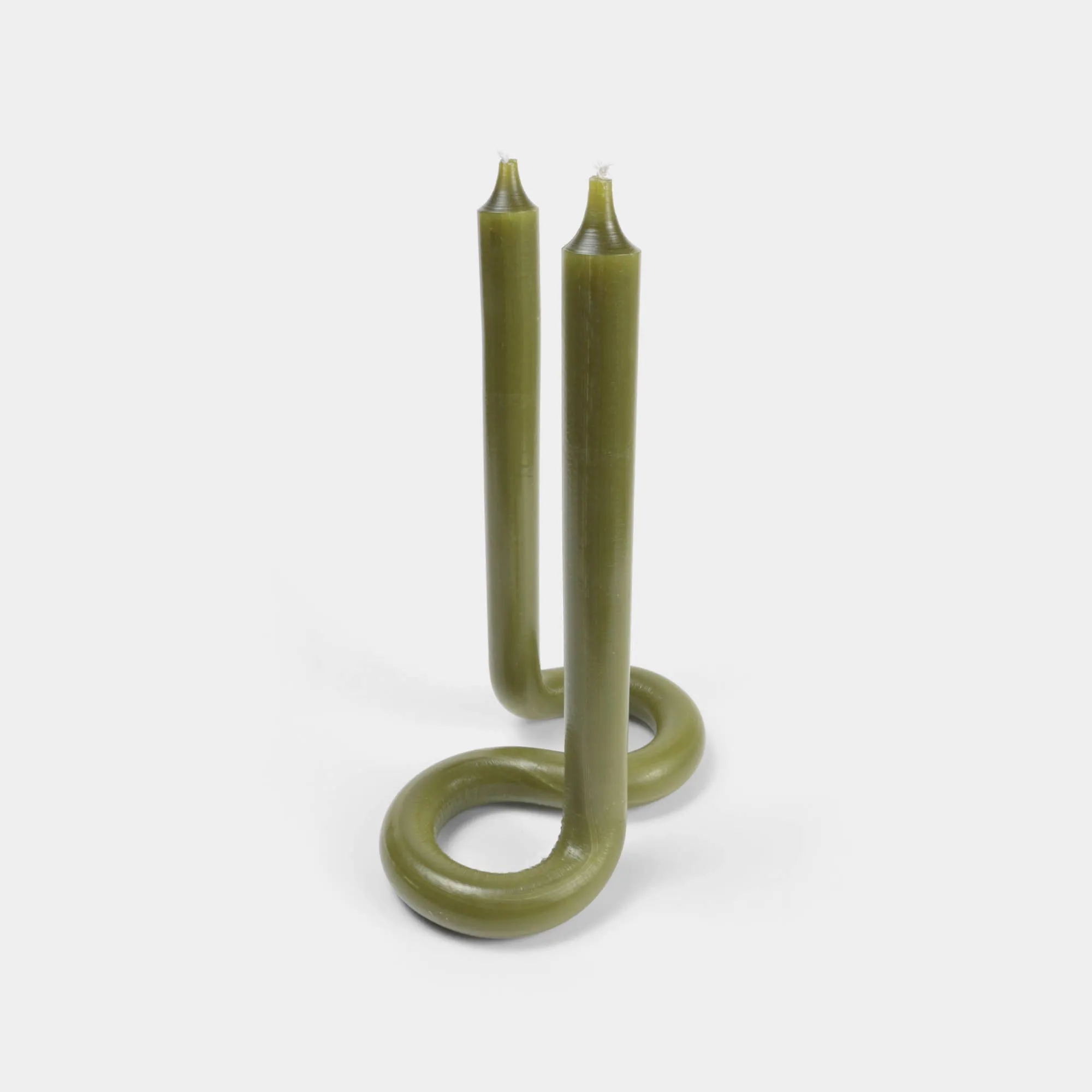 Twist Candle Sticks by Lex Pott - Olive